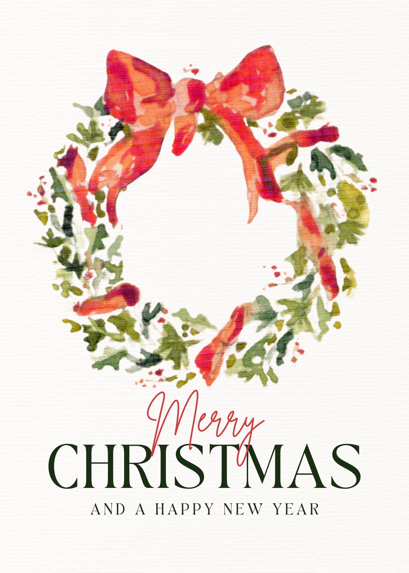 Custom Watercolor Christmas Card