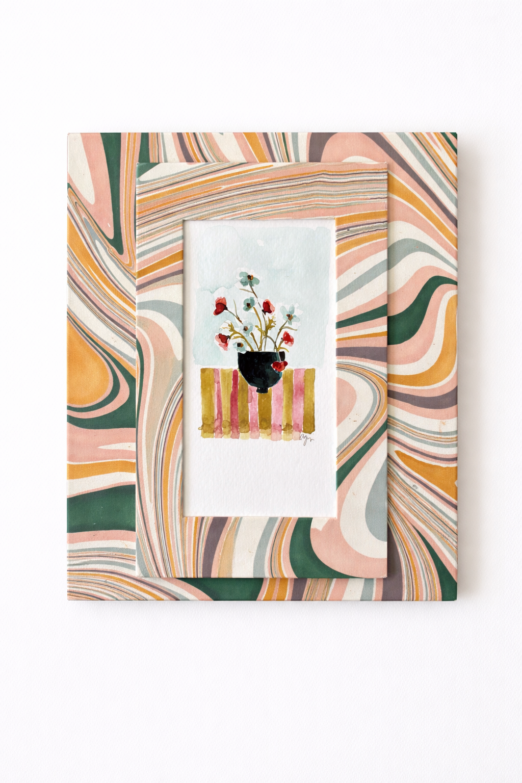 Marbled Floral 1