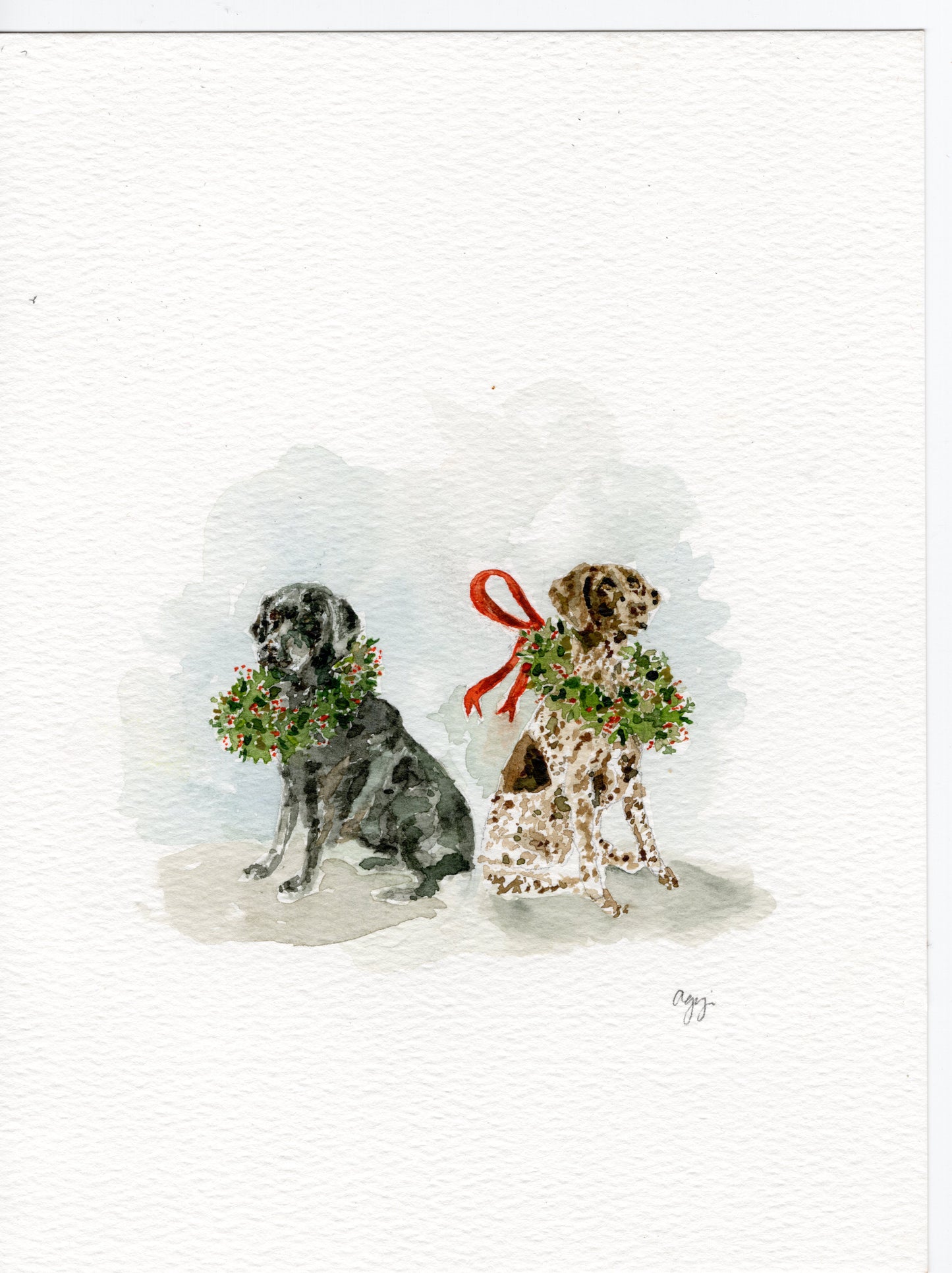 Custom Watercolor Christmas Card